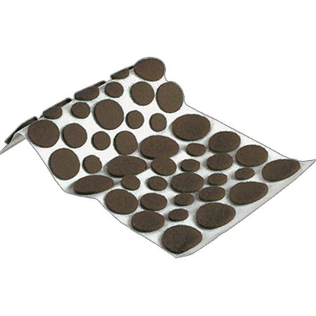 Richelieu Richelieu America 235746 TruGuard Round Adhesive Felt Pads; Brown - Pack of 48 235746